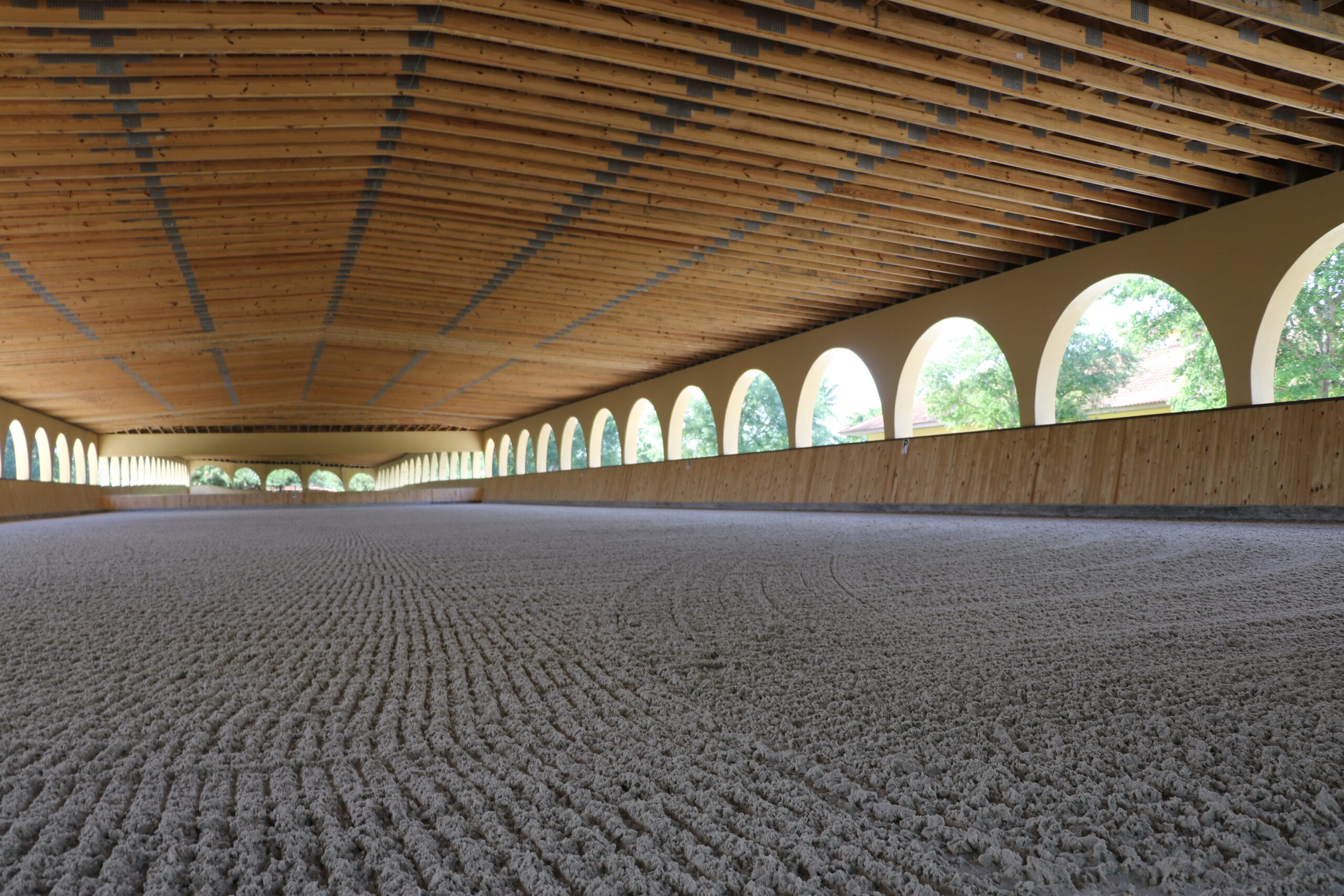 Covered equestrian arena construction in Florida